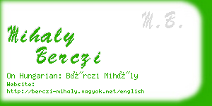 mihaly berczi business card